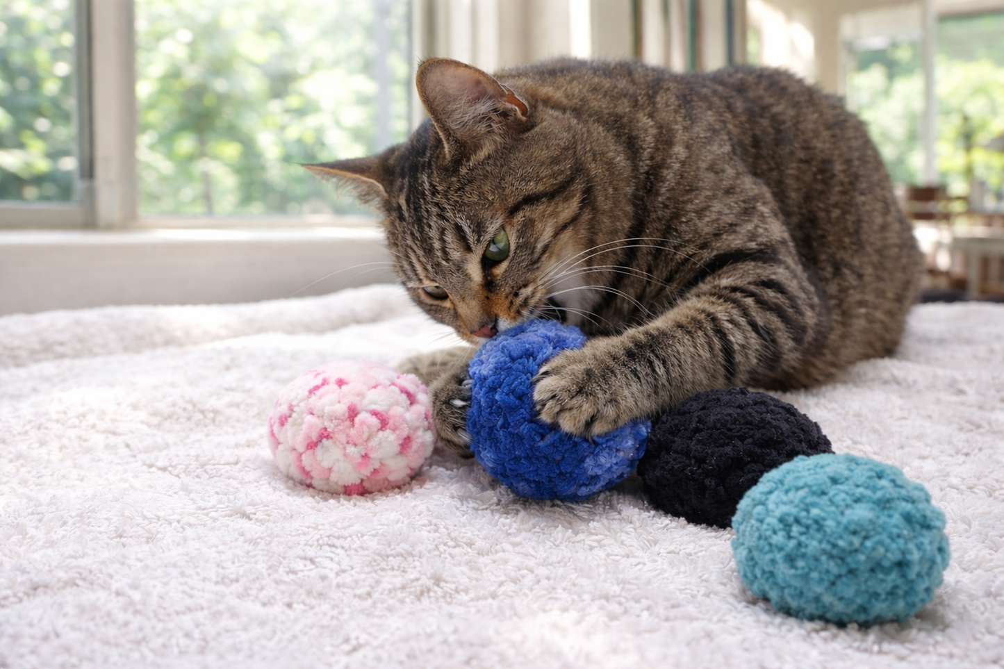 Large Crochet Catnip Ball