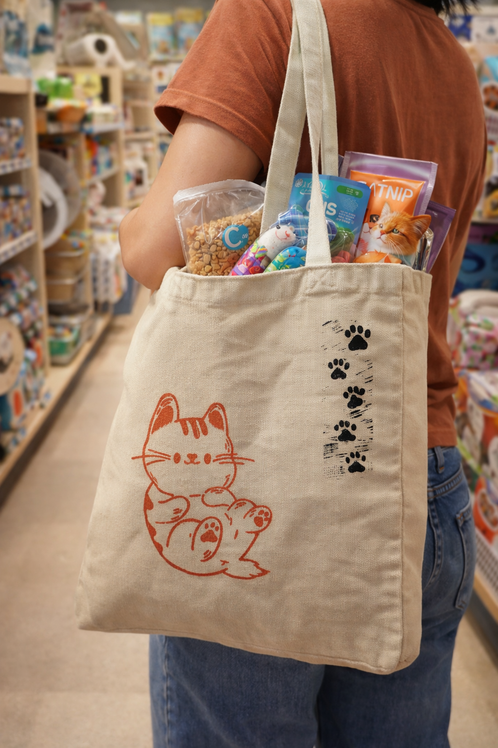 Lino Block Print Totes