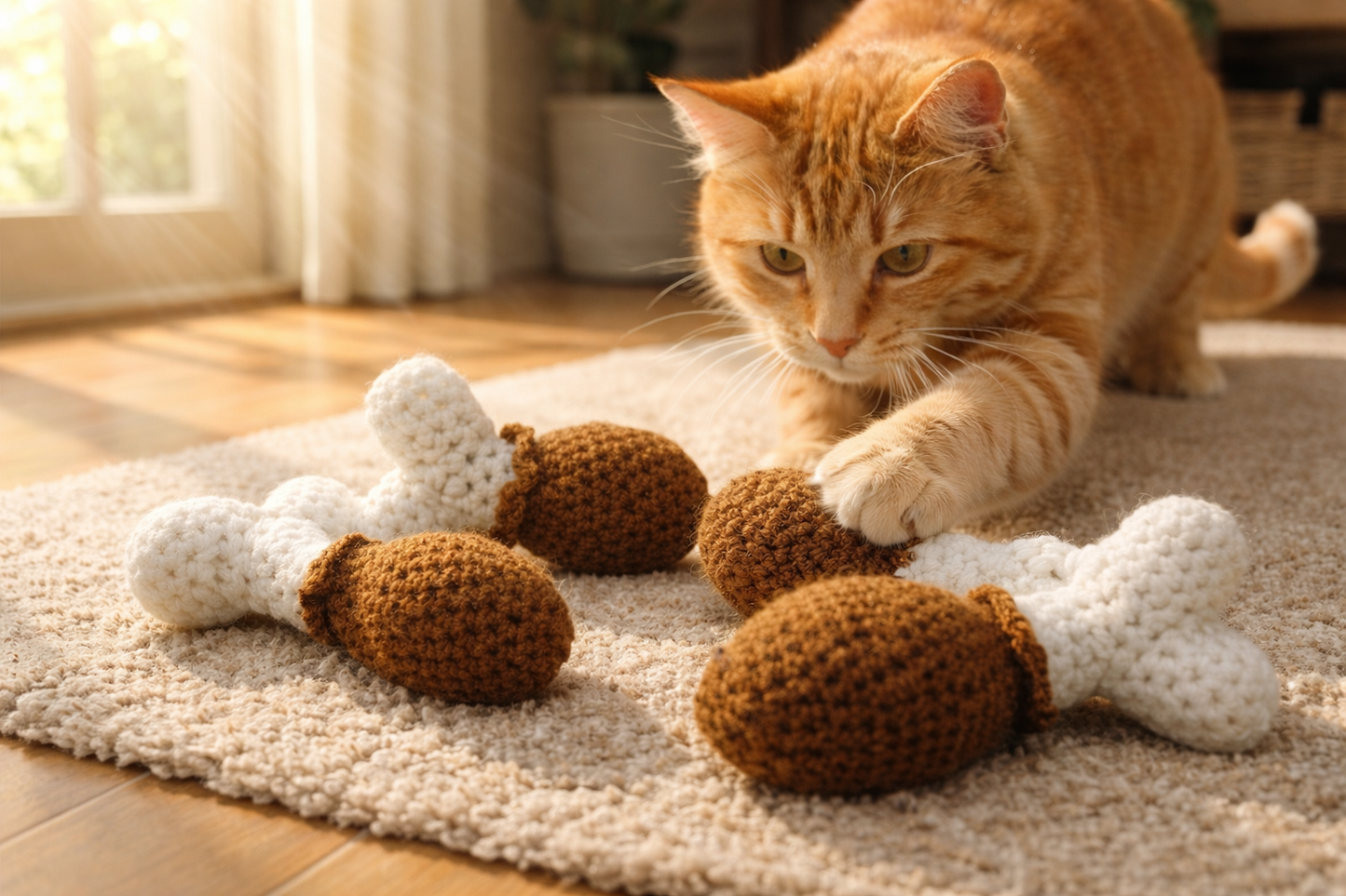 Large Crochet Chicken Leg