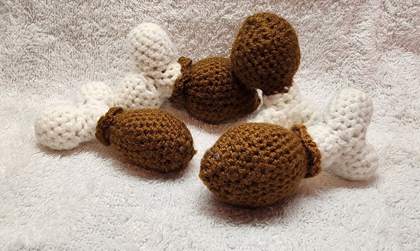 Large Crochet Chicken Leg