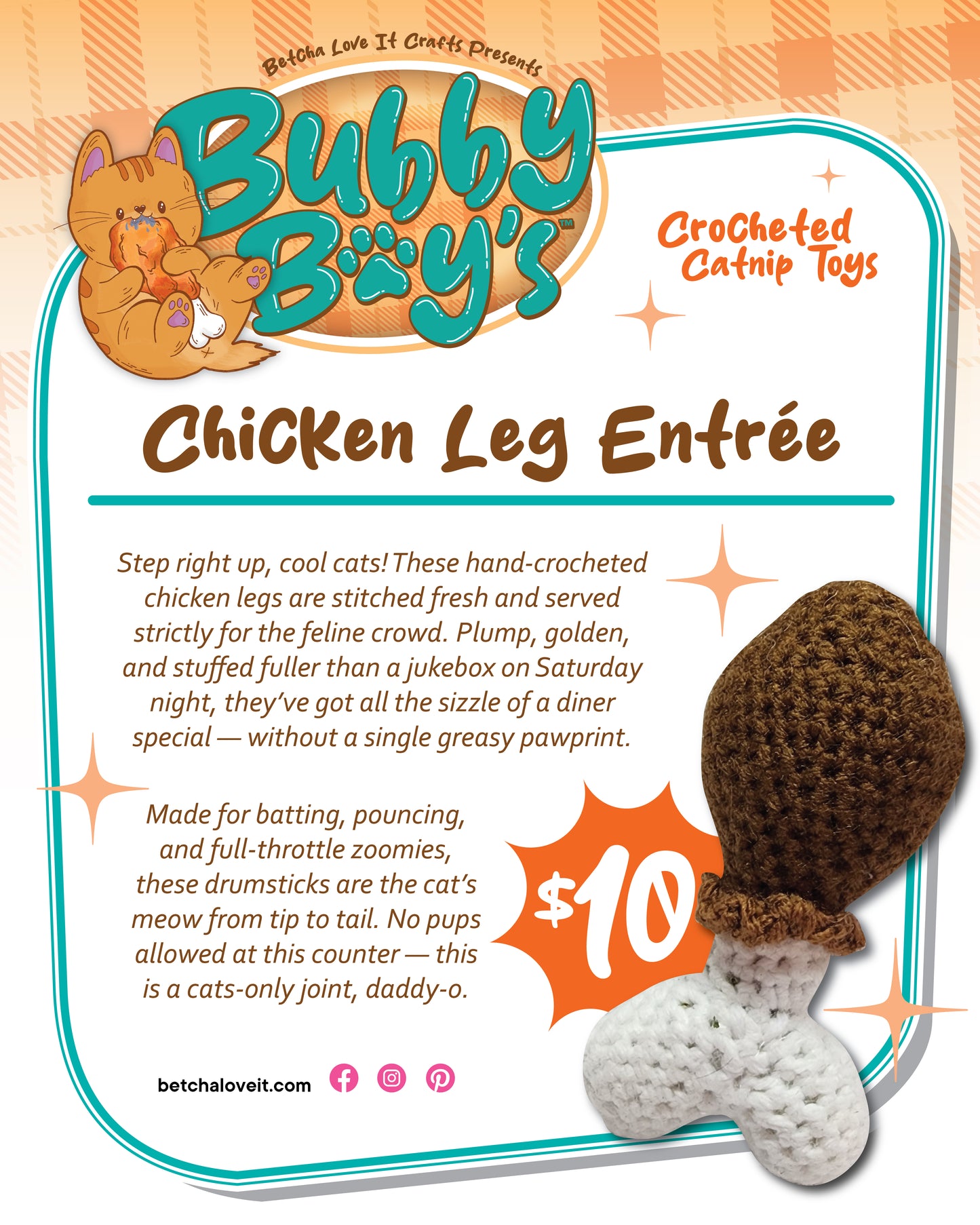 Large Crochet Chicken Leg